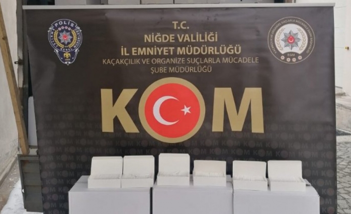 Niğde'de milyonlarca makaron ele geçirildi