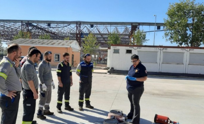 Kocaeli İtfaiyesi'nden endüstriyel tesis eğitimi