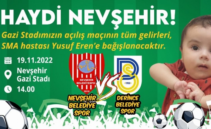 Nevşehir Belediyespor'dan SMA'lı Yusuf'a destek