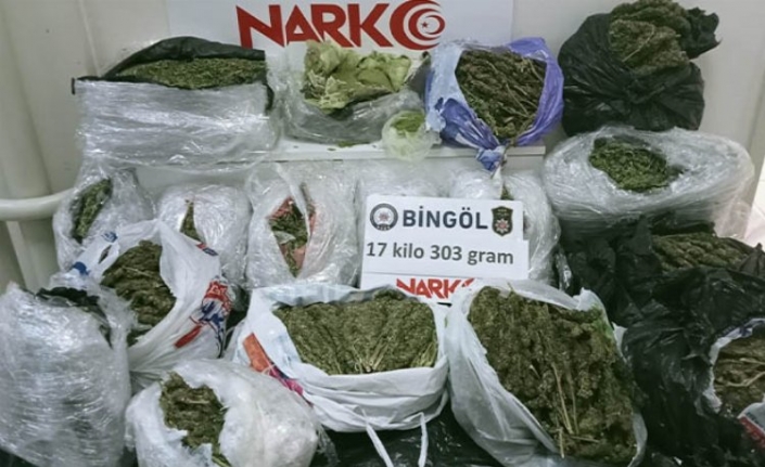 Bingöl’de 17,4 kilogram uyuşturucu ele geçirildi