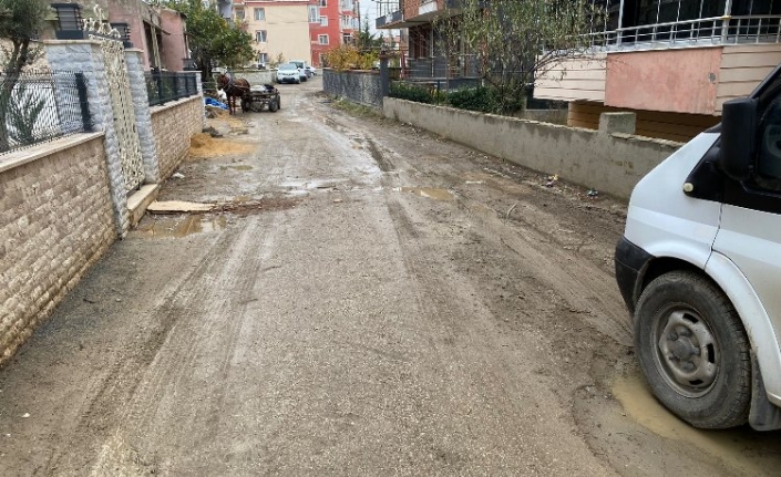 Edirne Keşan'da Seren Sokak'ta çamur isyanı