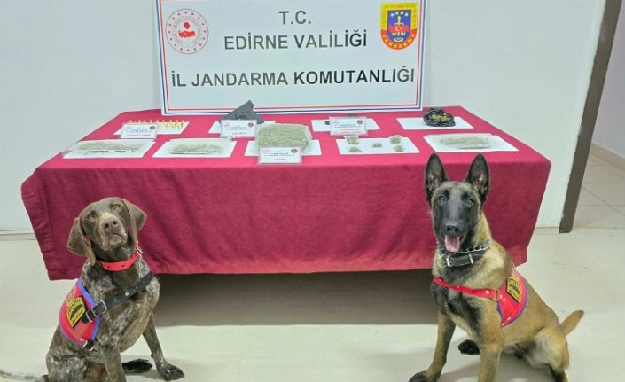 Edirne'deki operasyonda uyuşturucu madde tabanca ve fişek ele geçirildi