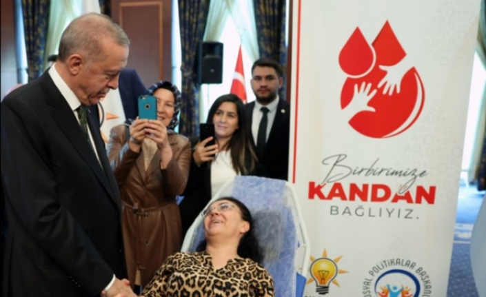 Erdoğan'dan kan bağışçılarına ziyaret