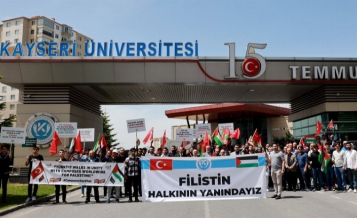 Kayseri Üniversitesi Filistin halkının yanında