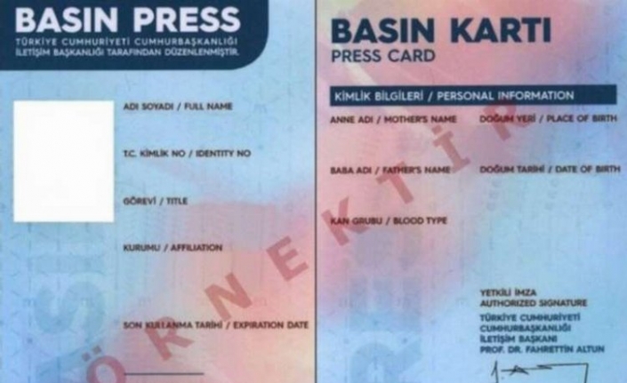 Basın Kartı Yönetmeliği'nde değişiklik Resmi Gazete'de