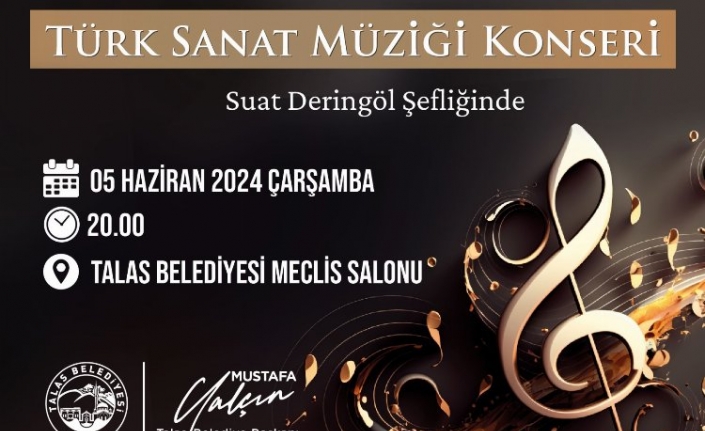 Talas Musiki Cemiyeti'nden sanat müziği konseri