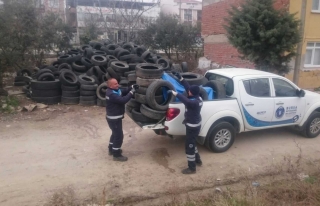 Haşere Yuvası Araç Lastikleri Toplatıldı