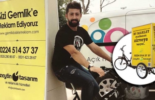 Gemlik'in En Büyük Reklam Aracı Bisiklet